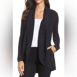 Barefoot dreams CozyChic lite circle cardigan black NWT new in medium cozy